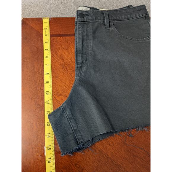 Universal Thread Cutoff Shorts 14 Black Denim Jean Vintage Stretch Midi HighRise - Picture 9 of 15